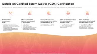 Details on certified scrum master csm certification it certification collections