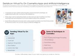 Details on virtual try on cosmetics latest trends can provide competitive advantage company