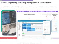 Details regarding the prospecting tool of crunchbase crunchbase investor funding elevator