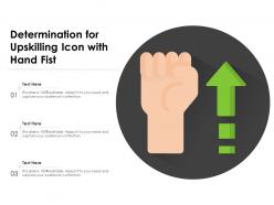 Determination for upskilling icon with hand fist