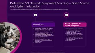 Determine 5g Network Equipment Sourcing Open Source And System 5g Network Architecture Guidelines