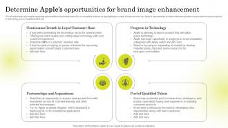 Determine Apples Opportunities Brand Strategy Of Apple To Emerge Branding SS V