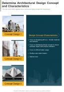 Determine Architectural Design Concept And Characteristics One Pager Sample Example Document