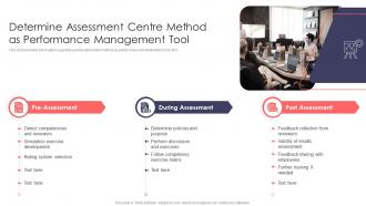 Determine Assessment Centre Method As Performance Improved Workforce Effectiveness Structure