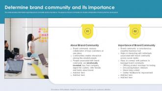 Determine Brand Community And Its Importance Comprehensive Guide For Brand Awareness