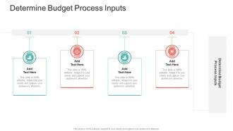 Determine Budget Process Inputs In Powerpoint And Google Slides Cpb