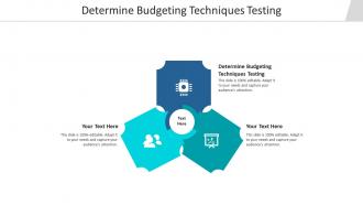 Determine budgeting techniques testing ppt powerpoint presentation gallery graphics design cpb