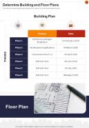 Determine Building And Floor Plans One Pager Sample Example Document