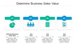Determine business sales value ppt powerpoint presentation infographic template layout cpb