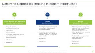 Determine Capabilities Enabling Intelligent Infrastructure Enabling It Intelligence Framework