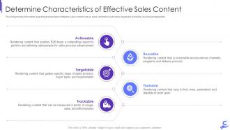 Determine characteristics of effective sales content b2b enterprise demand generation initiatives