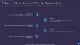 Determine characteristics of effective sales enablement initiatives for b2b marketers
