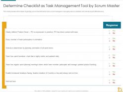 Determine checklist as task management tool by scrum essential tools scrum masters toolbox it