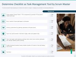 Determine Checklist As Task Management Tool By Scrum Master Scrum Master Tools And Techniques IT