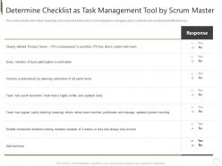 Determine Checklist As Task Management Tool By Scrum Master Tools Professional Scrum Master It