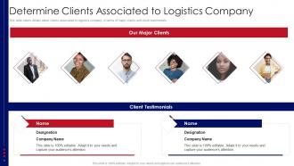 Determine Clients Associated To Logistics Company Supply Chain Logistics Investor