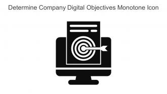 Determine Company Digital Objectives Monotone Icon In Powerpoint Pptx Png And Editable Eps Format