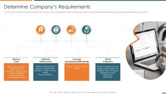 Determine companys requirements vendor relationship management strategies