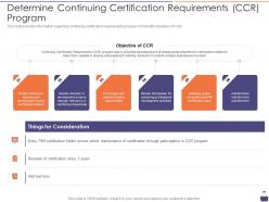 Determine continuing certification pmp certification preparation it