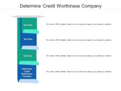 Determine credit worthiness company ppt powerpoint presentation layouts show cpb