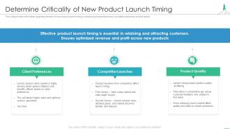 Determine criticality new product launch effectively introducing new product