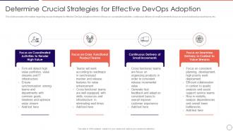 Determine crucial strategies for comprehensive devops adoption initiatives it