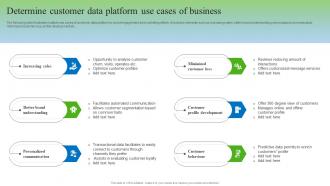 Determine Customer Data Platform Use Cases Of Business Gathering Real Time Data With CDP Software MKT SS V