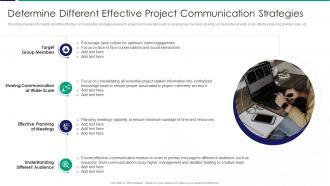 Determine Different Effective Project Communication Strategies Ppt Outline Skills
