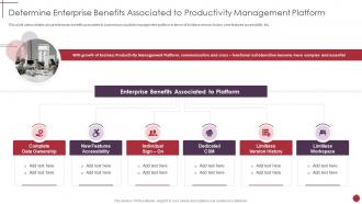 Determine enterprise benefits associated to business productivity management software