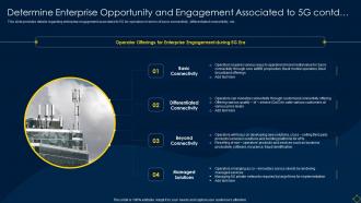 Determine Enterprise Opportunity And Engagement Associated To 5g Contd Deployment Of 5g Wireless System