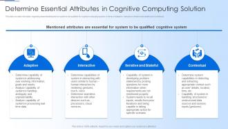 Determine Essential Attributes In Cognitive Computing Solution Human Thought Process