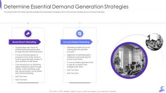 Determine essential demand generation strategies b2b enterprise demand generation initiatives