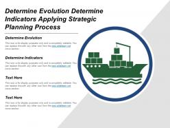 Determine evolution determine indicators applying strategic planning process