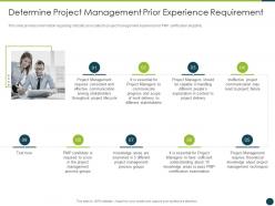 Determine Experience Requirement Project Management Professional Certification Program IT