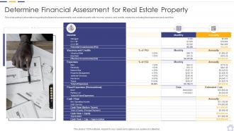 Determine financial assessment for real estate property ppt ideas