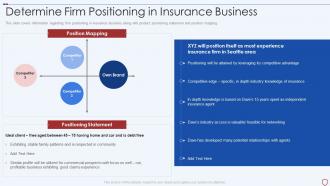 Determine firm positioning business commercial insurance services business plan