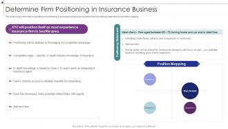 Determine Firm Positioning In Insurance Business Strategic Planning