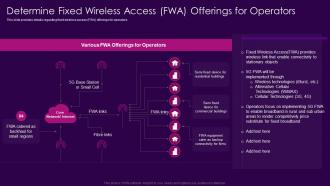 Determine Fixed Wireless Access Fwa Offerings For Operators 5g Network Architecture Guidelines