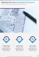 Determine Floor Plans For Property Development One Pager Sample Example Document
