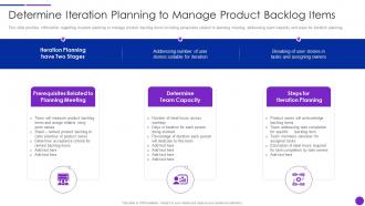 Determine Iteration Planning Lean Agile Project Management Playbook