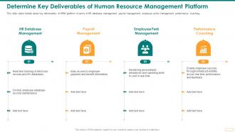Determine Key Deliverables Platform Resource Management Platform Pitch Deck