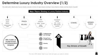 Determine luxury industry overview farfetch funding elevator pitch deck