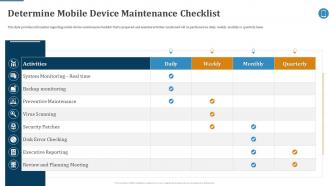Determine Mobile Device Maintenance Checklist Effective Mobile Device Management