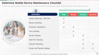 Determine Mobile Device Maintenance Checklist Unified Endpoint Security