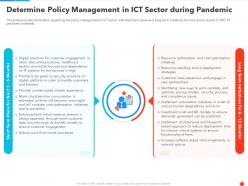 Determine policy management in ict sector during pandemic ppt pictures