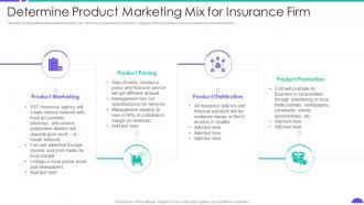 Determine Product Marketing Mix For Insurance Firm Building Insurance Agency Business Plan