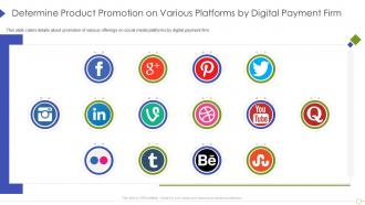 Determine product promotion on various platforms by digital payment firm ppt slide