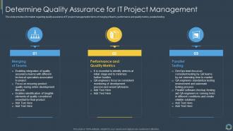 Determine Quality Assurance For Critical Components Of Project Management IT