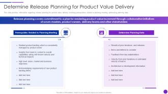 Determine Release Planning For Product Lean Agile Project Management Playbook