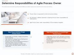 Determine responsibilities of agile process owner agile service management with itil ppt information